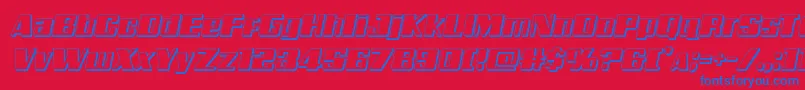 Galacticstorm3Dital Font – Blue Fonts on Red Background