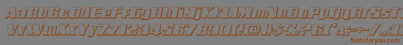 Galacticstorm3Dital Font – Brown Fonts on Gray Background