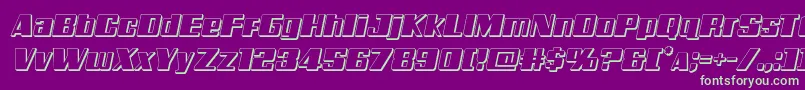 Galacticstorm3Dital Font – Green Fonts on Purple Background