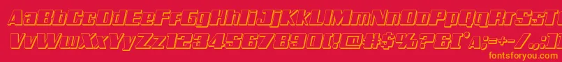 Galacticstorm3Dital Font – Orange Fonts on Red Background