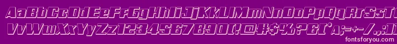 Galacticstorm3Dital Font – Pink Fonts on Purple Background