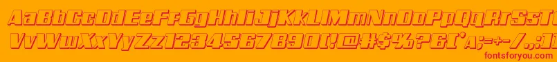 Galacticstorm3Dital Font – Red Fonts on Orange Background