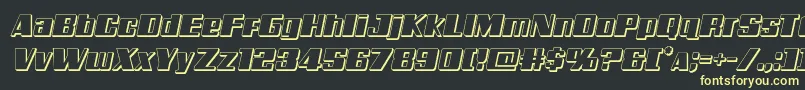 Galacticstorm3Dital Font – Yellow Fonts on Black Background