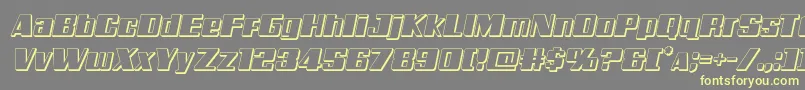 Galacticstorm3Dital Font – Yellow Fonts on Gray Background