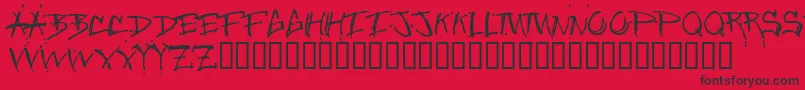 Jungle Font – Black Fonts on Red Background