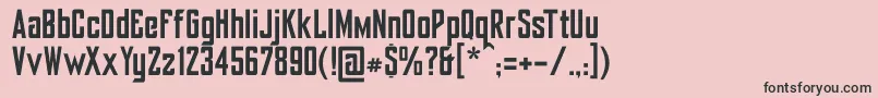 フォントYorkbailehill – ピンクの背景に黒い文字