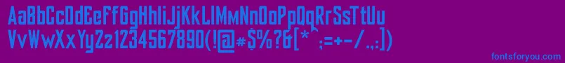 Yorkbailehill Font – Blue Fonts on Purple Background