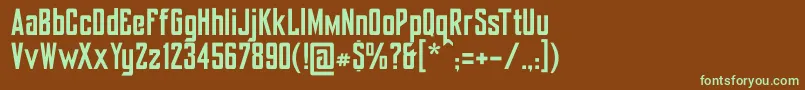 Yorkbailehill Font – Green Fonts on Brown Background