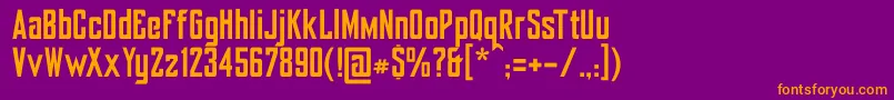 Yorkbailehill Font – Orange Fonts on Purple Background