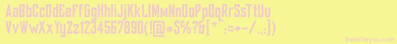 Yorkbailehill Font – Pink Fonts on Yellow Background