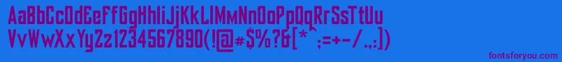 Yorkbailehill Font – Purple Fonts on Blue Background