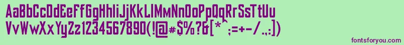 Yorkbailehill Font – Purple Fonts on Green Background