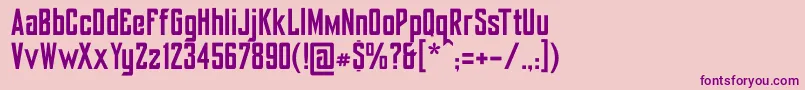 Yorkbailehill Font – Purple Fonts on Pink Background