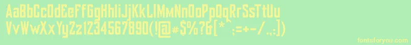 Yorkbailehill Font – Yellow Fonts on Green Background