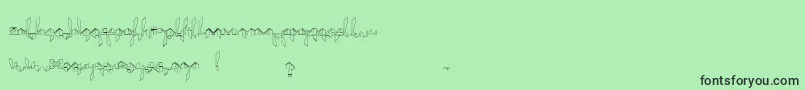 SuberpLight Font – Black Fonts on Green Background