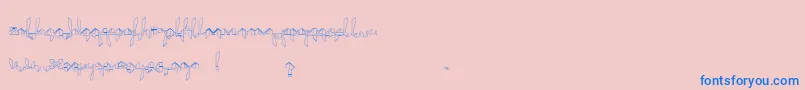 SuberpLight-Schriftart – Blaue Schriften auf rosa Hintergrund