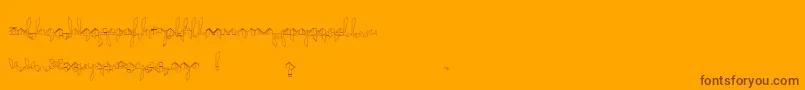 SuberpLight-Schriftart – Braune Schriften auf orangefarbenem Hintergrund