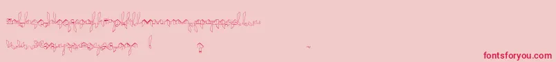 SuberpLight Font – Red Fonts on Pink Background