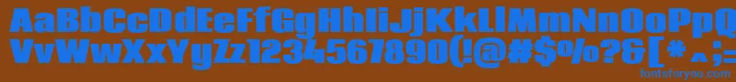 CodaHeavy Font – Blue Fonts on Brown Background
