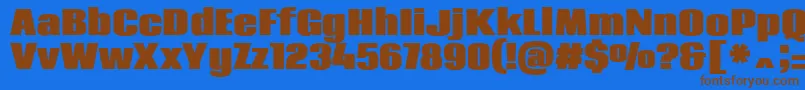 CodaHeavy Font – Brown Fonts on Blue Background