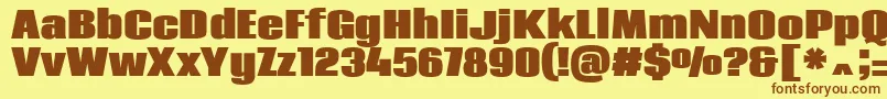 CodaHeavy Font – Brown Fonts on Yellow Background