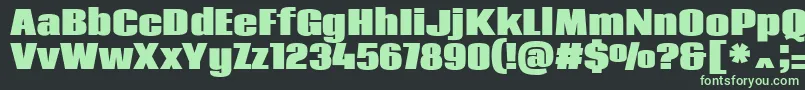 CodaHeavy Font – Green Fonts on Black Background