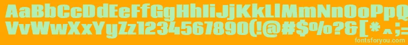 CodaHeavy Font – Green Fonts on Orange Background