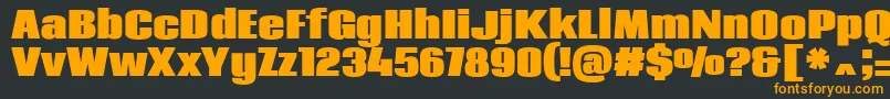 CodaHeavy Font – Orange Fonts on Black Background