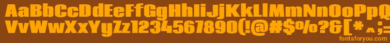 CodaHeavy Font – Orange Fonts on Brown Background