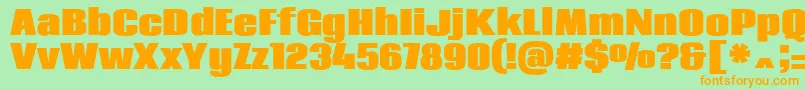 CodaHeavy Font – Orange Fonts on Green Background