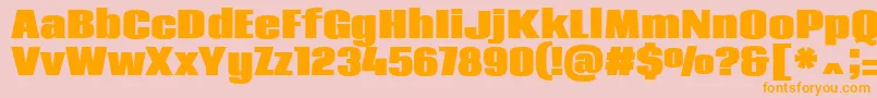 CodaHeavy Font – Orange Fonts on Pink Background