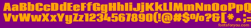 CodaHeavy Font – Orange Fonts on Purple Background