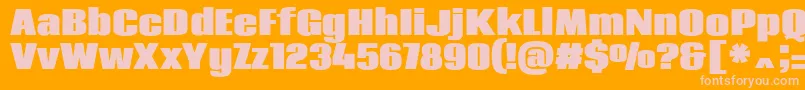 CodaHeavy Font – Pink Fonts on Orange Background