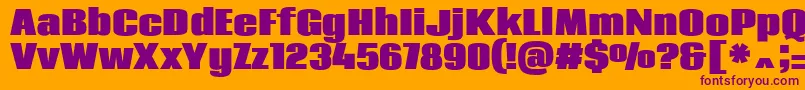 CodaHeavy Font – Purple Fonts on Orange Background