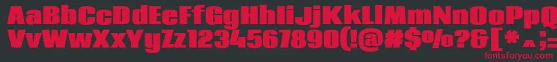 CodaHeavy Font – Red Fonts on Black Background