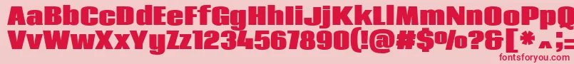 CodaHeavy-Schriftart – Rote Schriften auf rosa Hintergrund