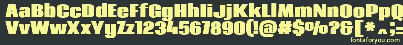 CodaHeavy Font – Yellow Fonts on Black Background
