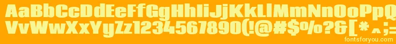 CodaHeavy Font – Yellow Fonts on Orange Background