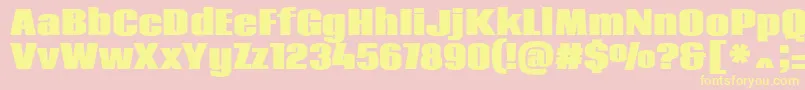 CodaHeavy Font – Yellow Fonts on Pink Background