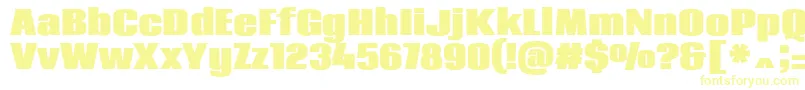 CodaHeavy Font – Yellow Fonts on White Background