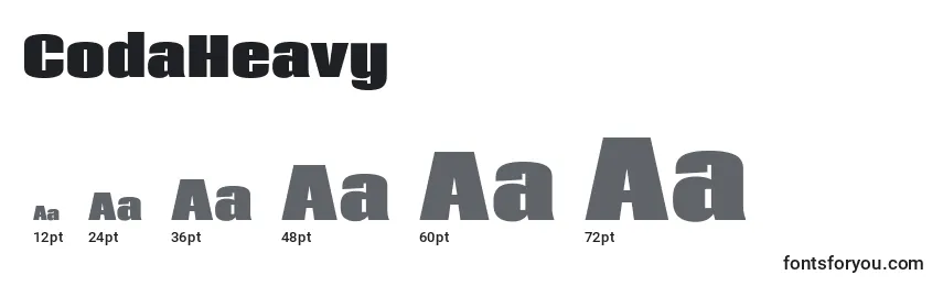 CodaHeavy Font Sizes