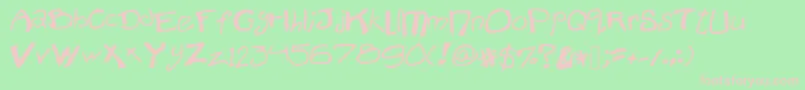 Mrdiamond Font – Pink Fonts on Green Background