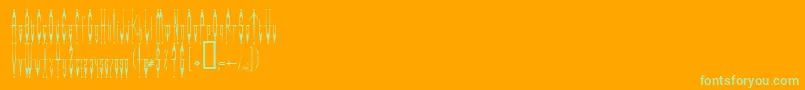 Más sobre la fuente Evilclow fuente Evilclow – Fuentes Verdes Sobre Fondo Naranja
