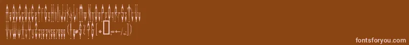 Evilclow Font – Pink Fonts on Brown Background