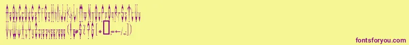 Evilclow Font – Purple Fonts on Yellow Background