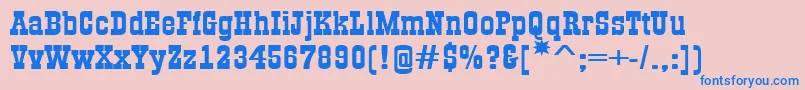 フォントGildiaexpBold – ピンクの背景に青い文字