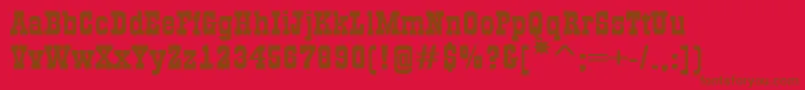 GildiaexpBold Font – Brown Fonts on Red Background