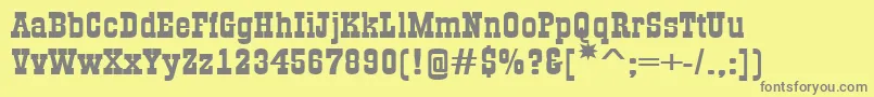 GildiaexpBold Font – Gray Fonts on Yellow Background