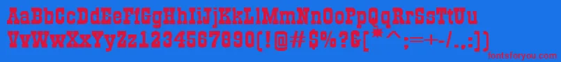 GildiaexpBold Font – Red Fonts on Blue Background
