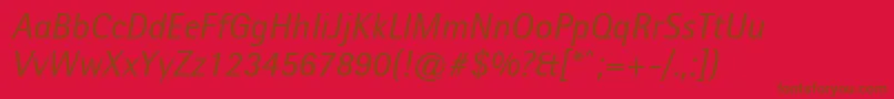 Police AgfarotissemisansItalic – polices brunes sur fond rouge
